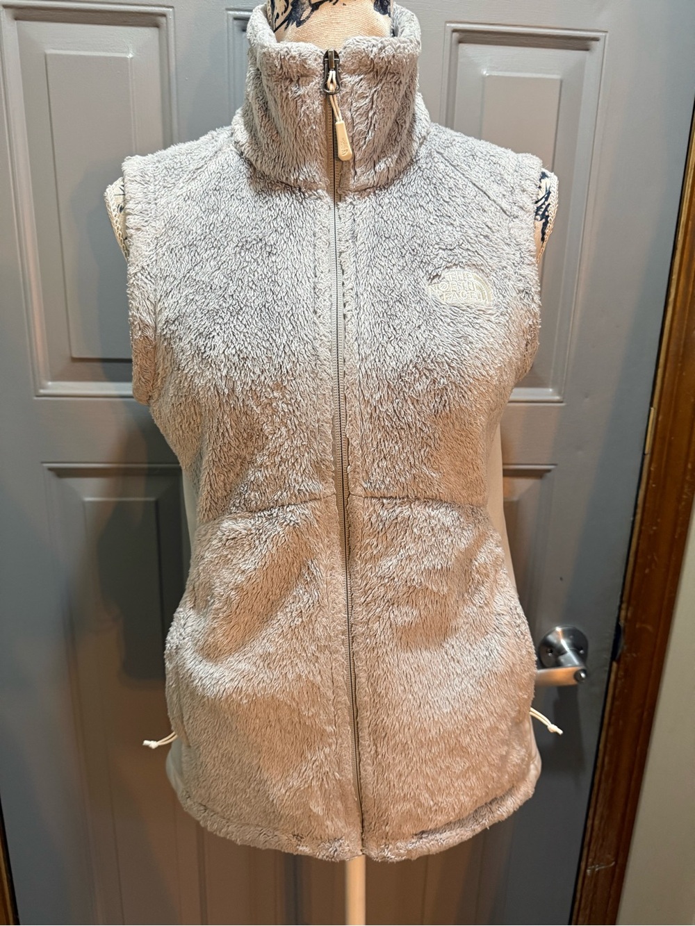 The North Face Women's Teddy Fleece Ossito Vest in Light grey (small)